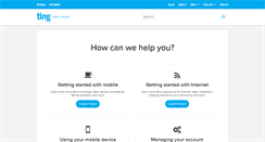 Desktop Screenshot of help.ting.com
